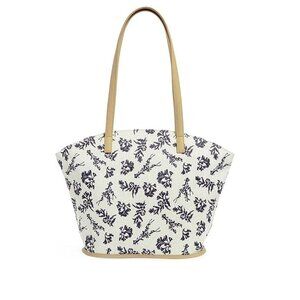 NWT Vera Bradley Women's Straw Tote Bag Adrift Coral Blue Summer Beach